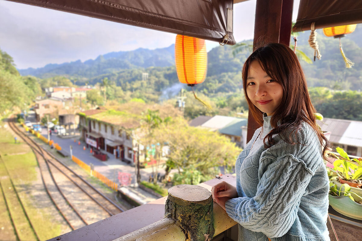 菁桐駅や列車を眺めながらくつろげる「觀景台咖啡餐廳」